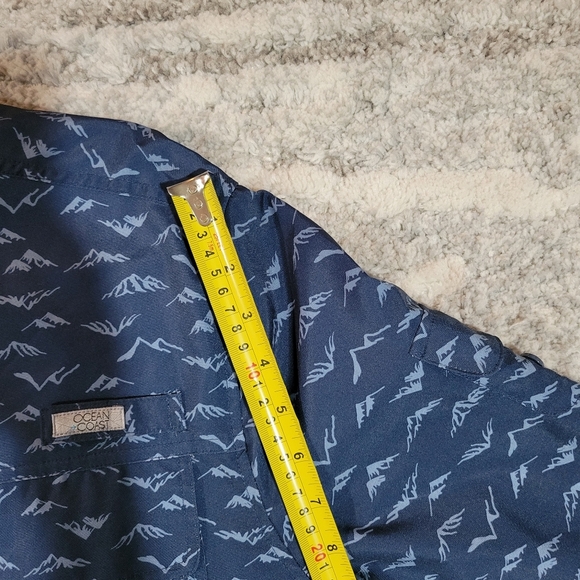 Ocean Coast Navy Patterned Long Sleeve Shirt - Picture 9 of 9